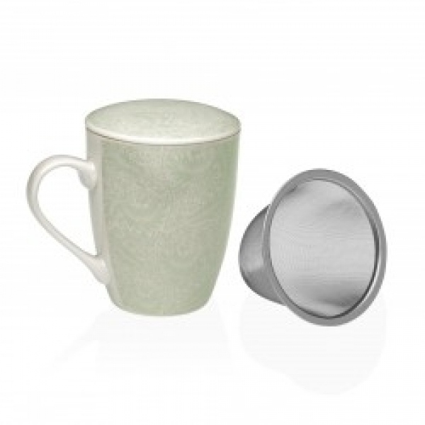 TISANIERE FEUILLE BLEU