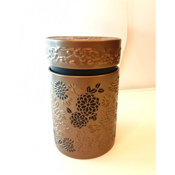 Boite � th�  fleur or